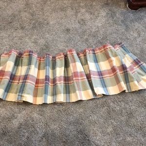 Country Curtains Plaid valance green cream red